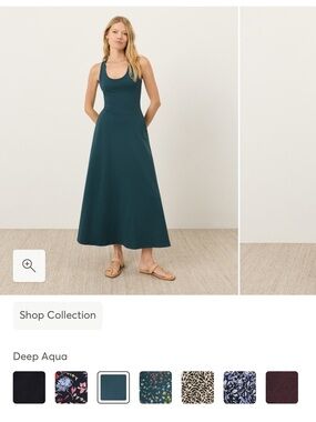 Organic Fit & Flare Open Back Maxi Dress